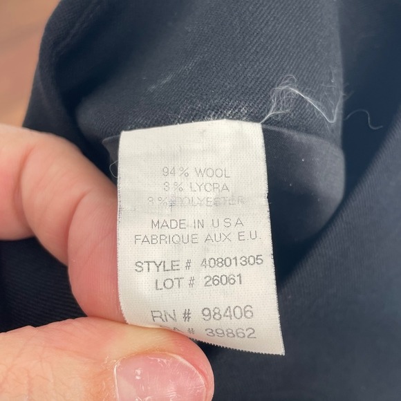 Theory Black Wool Blend Pencil Skirt Size 4 Business Professional Office - Picture 4 of 6